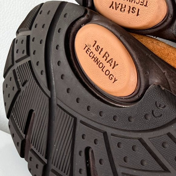 Vionic Arbor Water Resistant Brown Saddle Suede Clogs Slip On Shoes Size 10 - Picture 11 of 12